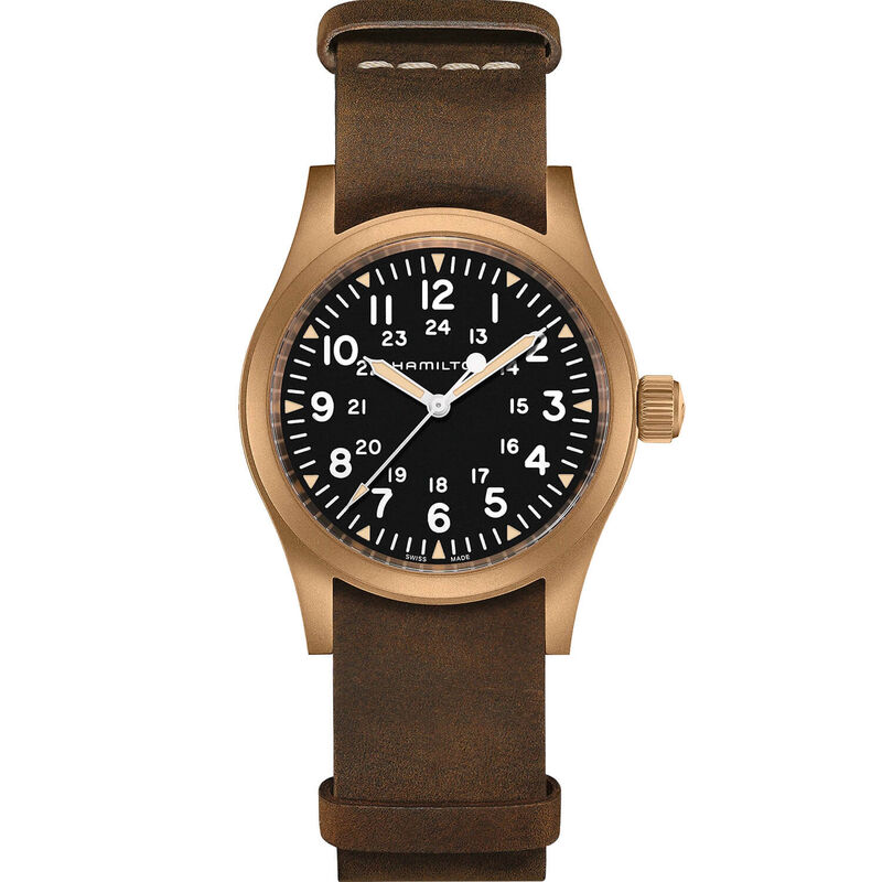 Hamilton Khaki Field Bronze Mechanical Black Dial Watch, 38mm image number 0