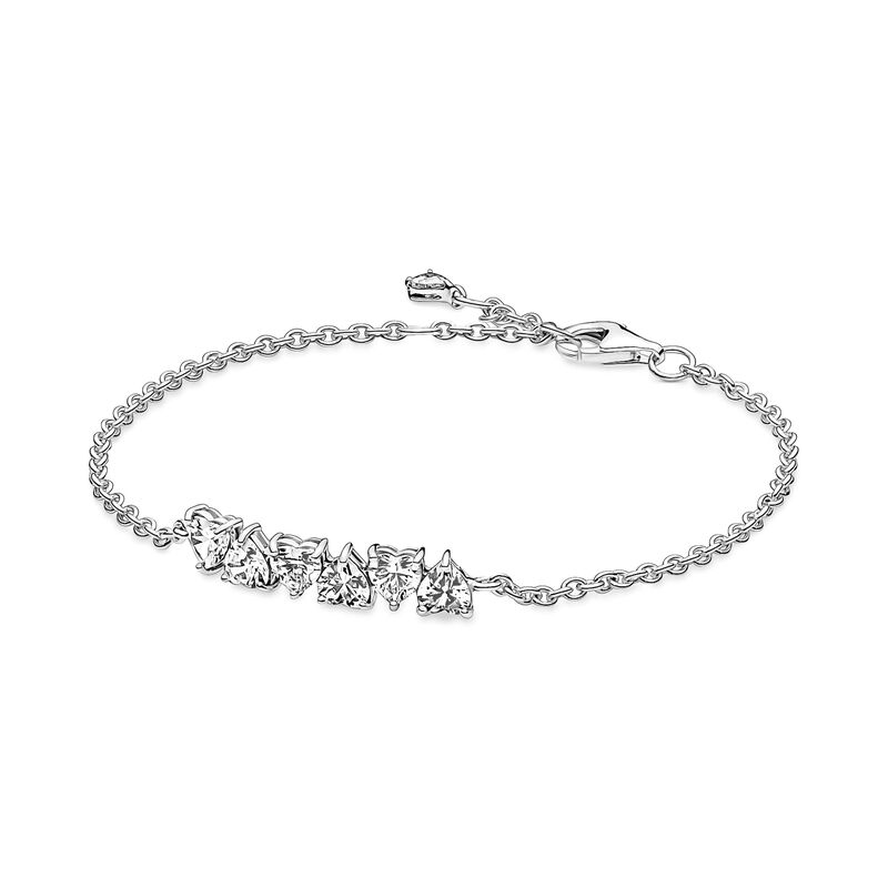 Pandora Sparkling Endless Hearts Chain Bracelet image number 0