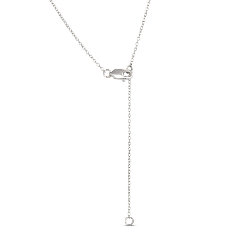 Marquise Diamond Cross Necklace, 2 Total Carat Weight, 14K White Gold image number 2