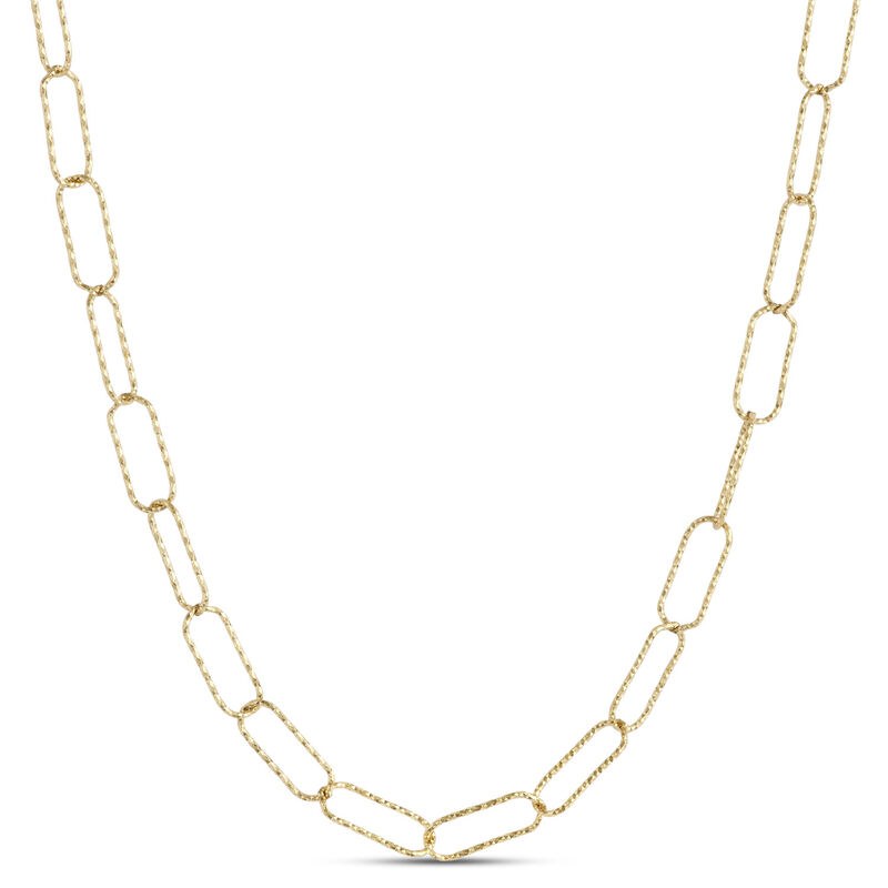 Toscano 18-Inch Sparkle Link Necklace, 14K Yellow Gold image number 0