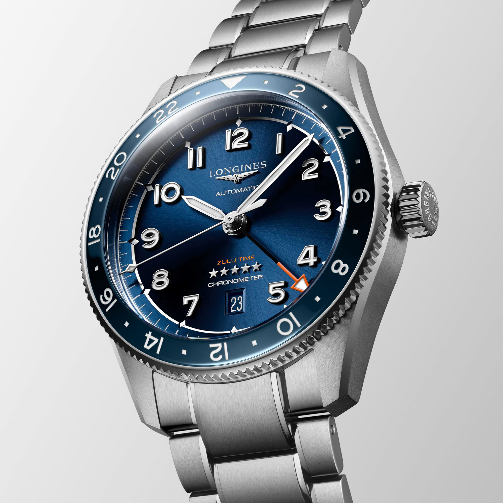 longines spirit 42mm blue