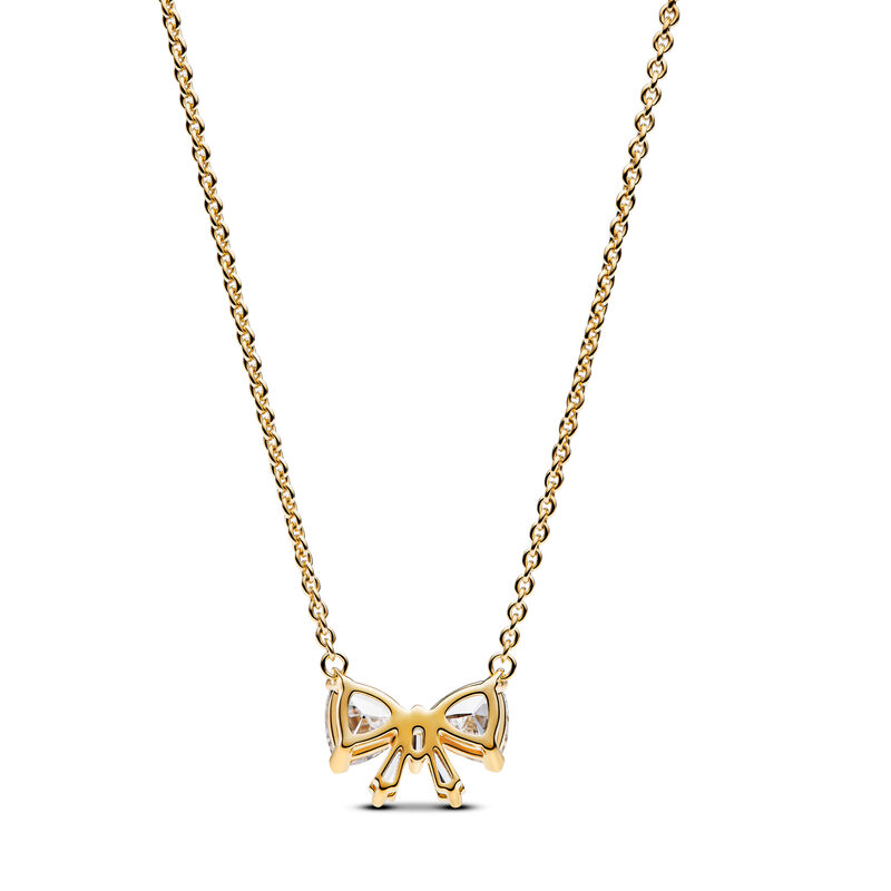 Pandora Sparkling Bow Necklace image number 1