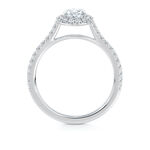 De Beers Forevermark Oval Diamond Halo Engagement Ring 18K