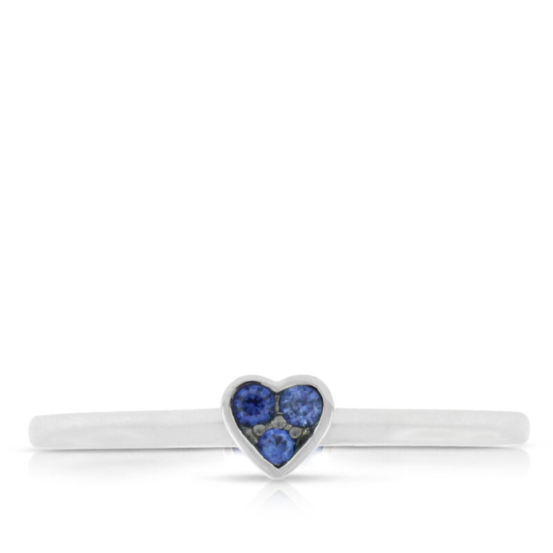 Sapphire Heart Ring 14K image number 3