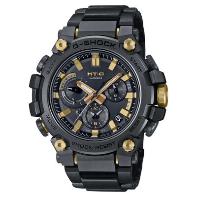 G-Shock MTGB3000 Series Watch Black Dial with Gold Accents, 51.9mm