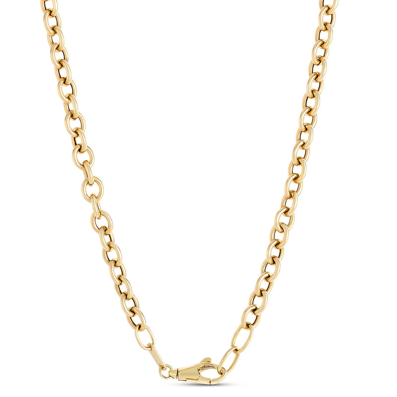 Toscano Classic Oval Link Necklace, 14K Yellow Gold image number 1