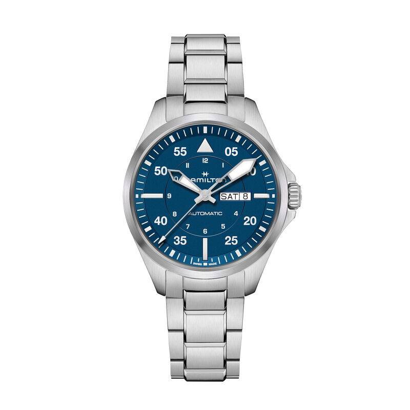 Hamilton Khaki Aviation Blue Dial Watch, 42mm image number 0