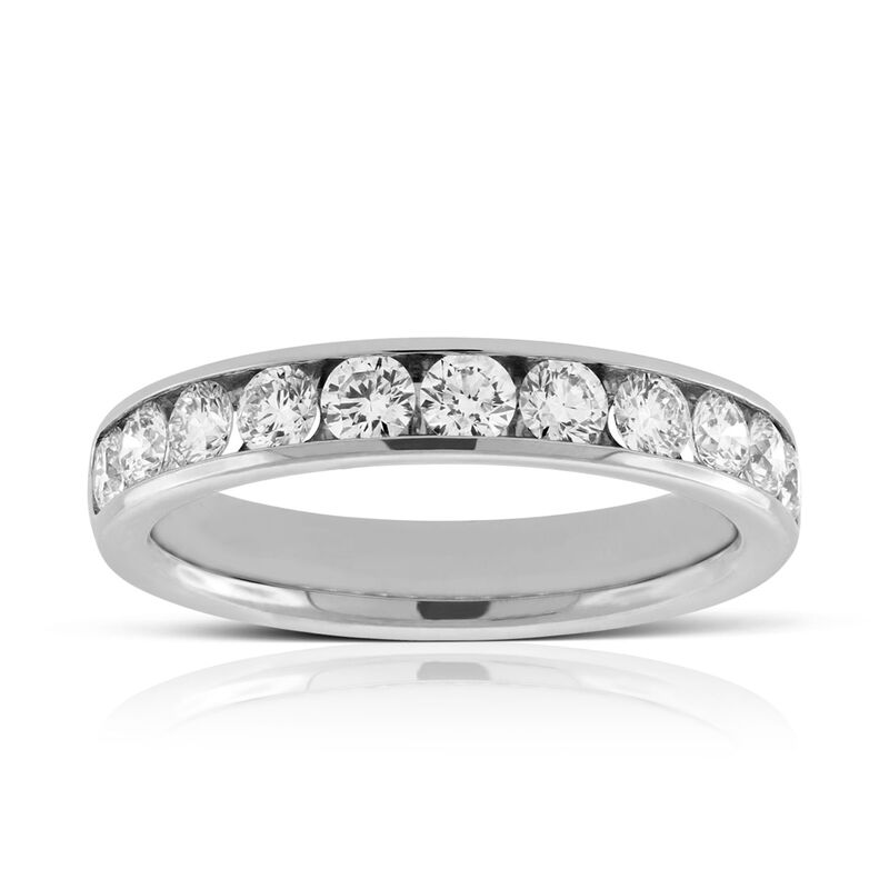 Channel Set Diamond Ring in Platinum, 1 ctw. image number 0