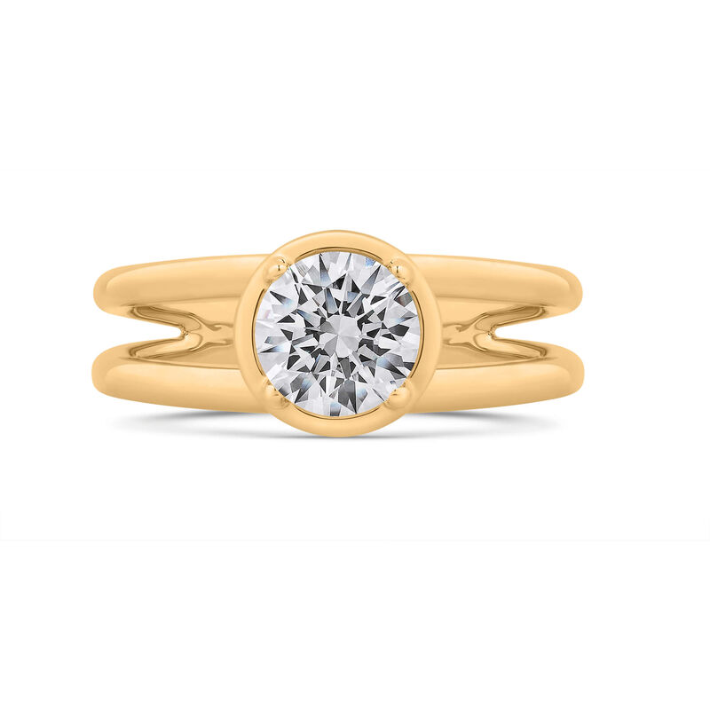 Bella Ponte Split Shank Engagement Ring Setting, 14K Yellow Gold image number 3