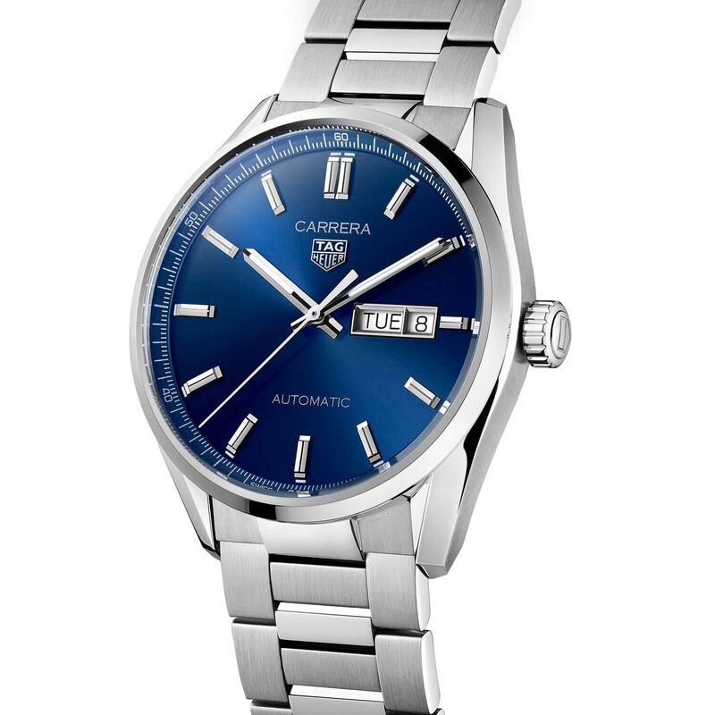 TAG Heuer Carrera Calibre 5 Auto Blue Steel Watch, 41mm image number 1