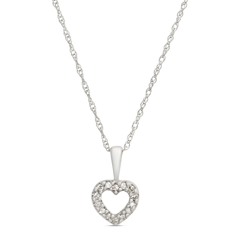 Baby Diamond Heart Necklace 14K image number 0