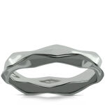 Lisa Bridge Silver &  Black Rhodium Ring Set