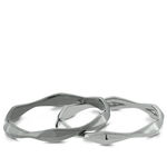 Lisa Bridge Silver &  Black Rhodium Ring Set