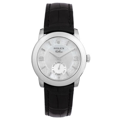 Pre-Owned Rolex Cellini Mother of Pearl Dial Watch, 34mm, in Platinum