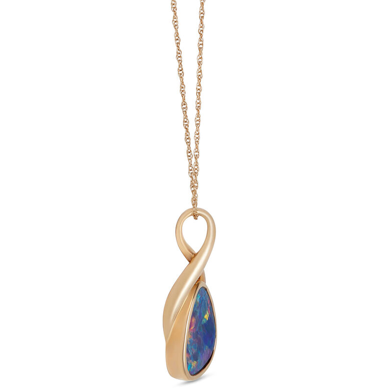 Opal Doublet Pendant 14K image number 1