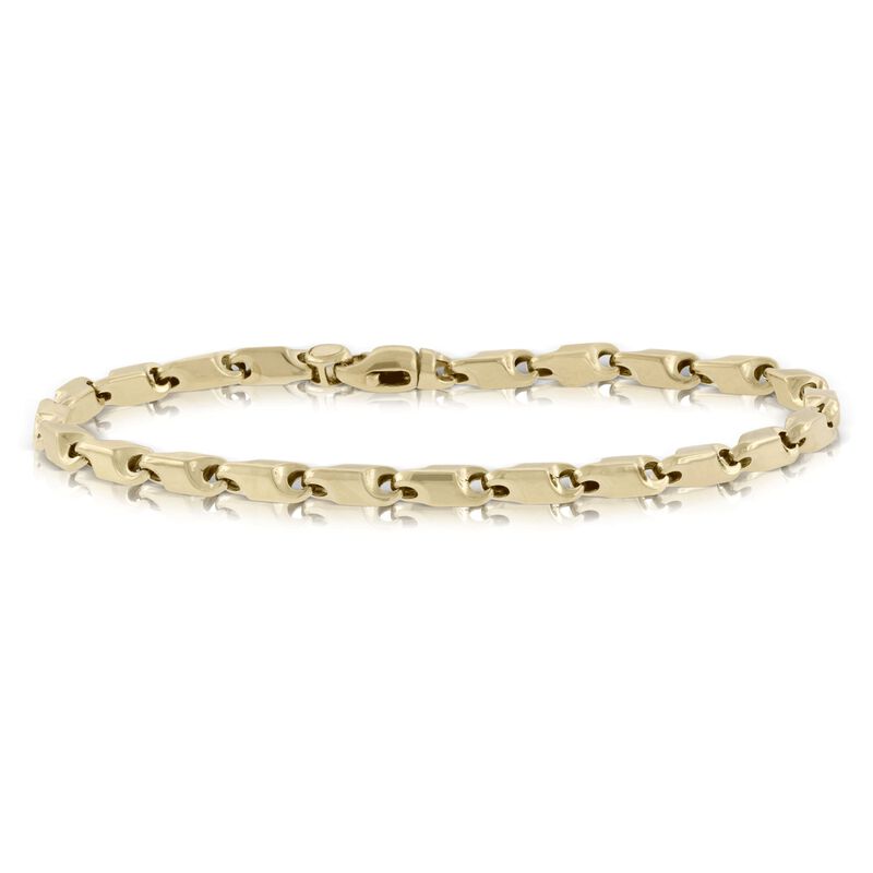 Toscano 8-Inch Stampato Link Bracelet, 14K Yellow Gold image number 0