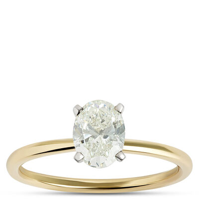 Bella Ponte Oval Diamond Engagement Ring, 1 Carat, 14K Yellow Gold
