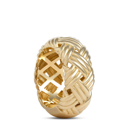 Toscano Basket Weave Ring, 14K Yellow Gold, Size 7