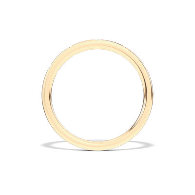 Classic Round Diamond Band, 0.04 Carat Total Weight, 14K Yellow Gold Size 6.5
