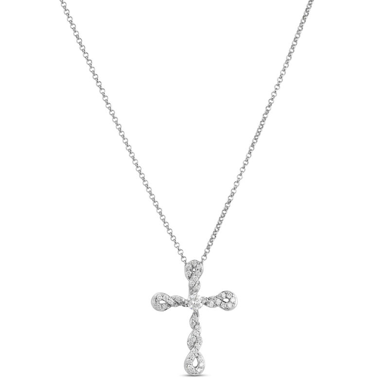 Ikuma Canadian Diamond Twisted Cross Pendant 14K image number 0