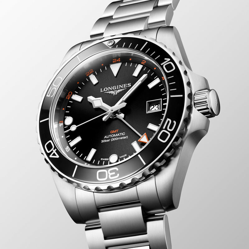 Longines HydroConquest GMT Watch Sunray Black Dial, 41mm image number 1
