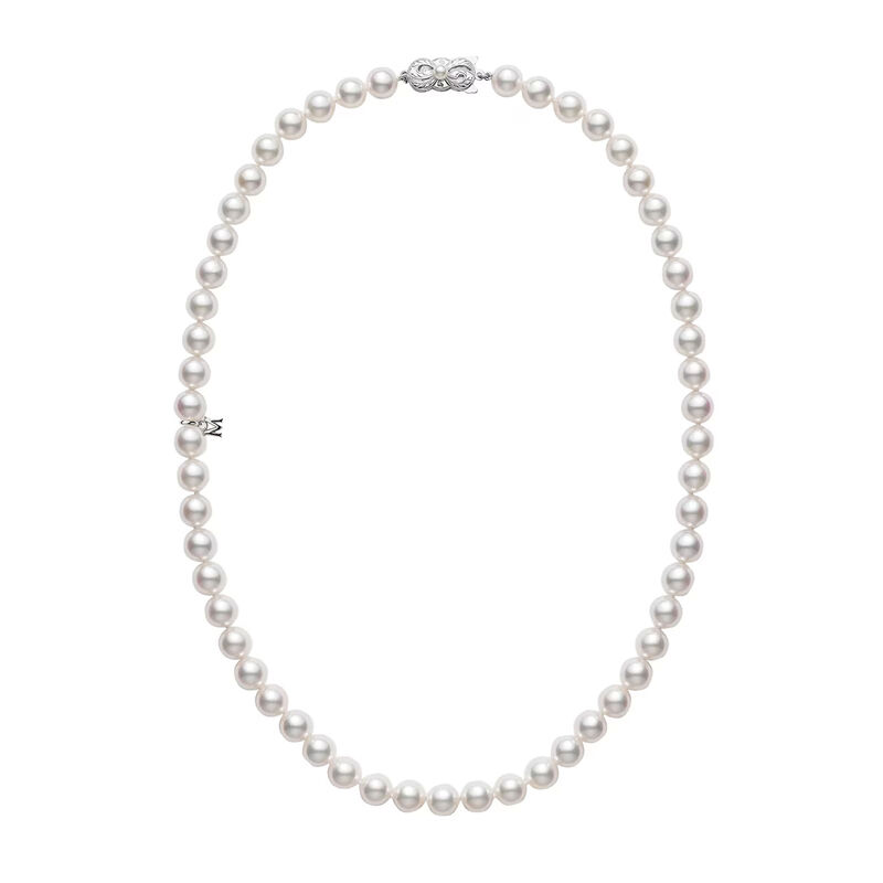 Mikimoto 16 Inch Akoya Cultured Pearl Necklace in 18K White Gold image number 0