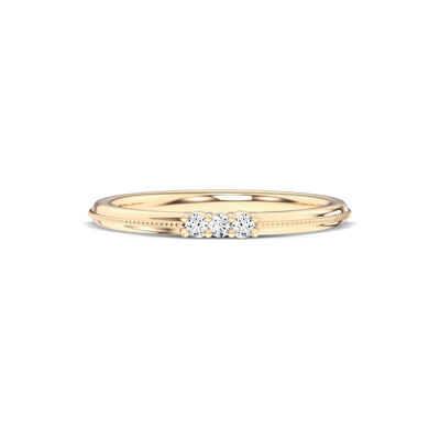 Classic Round Diamond Band, 1/20 Total Carat Weight, 14K Yellow Gold Size 6.5