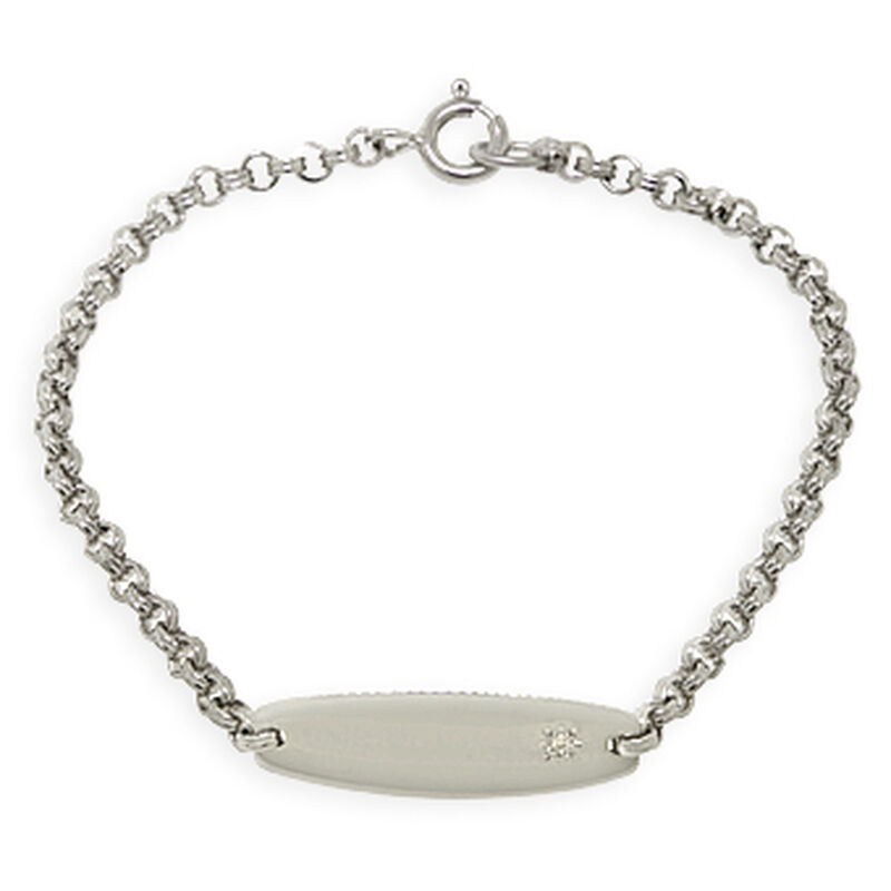 6.25-Inch Baby ID Bracelet in Sterling Silver image number 0