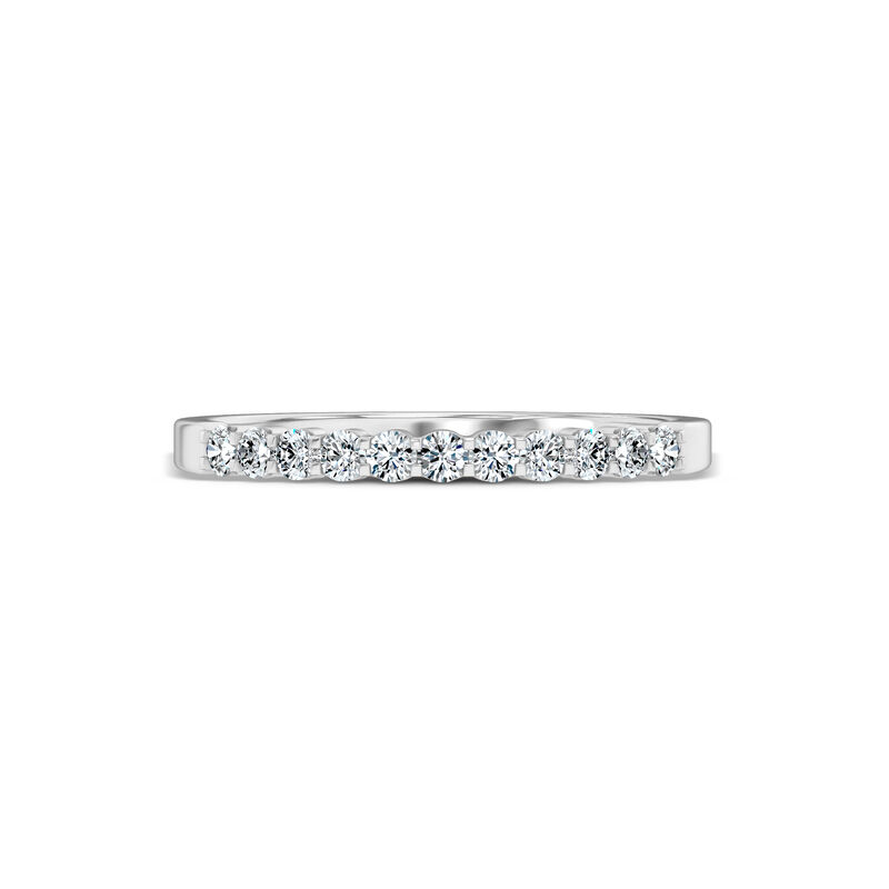 Classic Round Diamond Anniversary Band, &frac14; Carat Total Weight, 14K White Gold image number 0