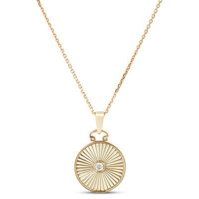 Ikuma Canadian Diamond Radiant Medallion Necklace 14K