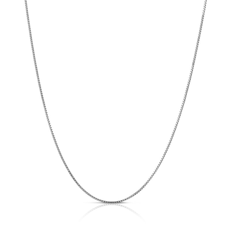 20-Inch Box Chain 14K White Gold image number 0