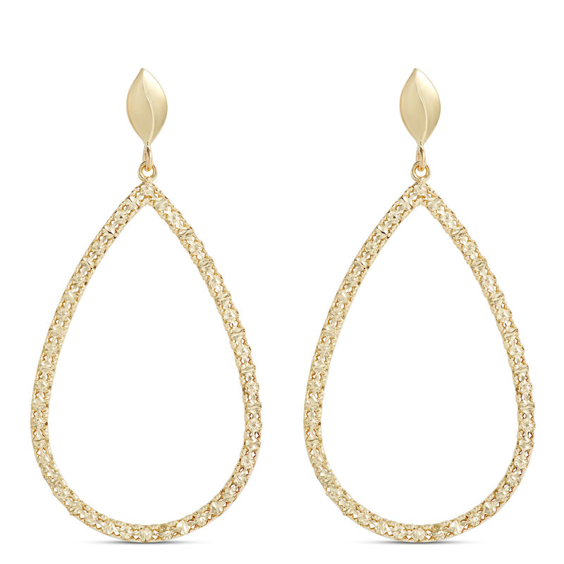 Toscano Open Pear Drop Earrings, 14K Yellow Gold image number 0