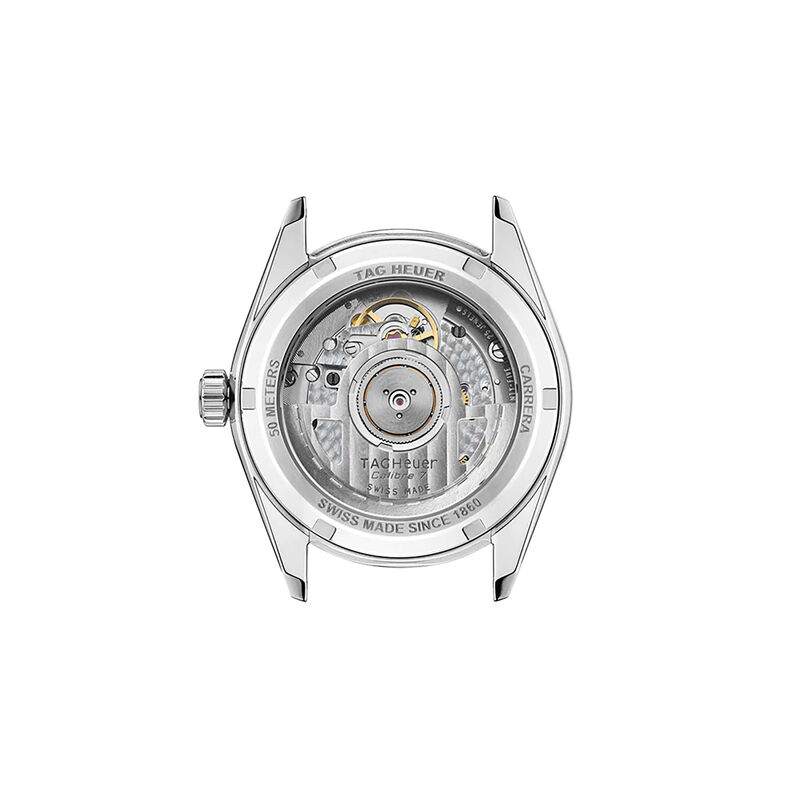 TAG Heuer Carrera Date Watch Steel Case Blue Dial Rose Gold Detailing, 36mm image number 1