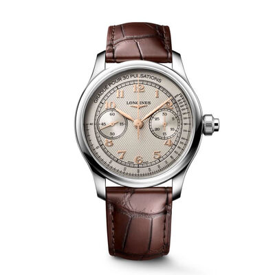 Longines Master Collection Chrono Monopusher White Dial Watch, 41mm