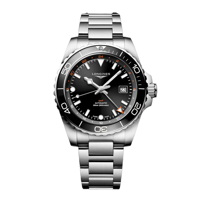 Longines Hydroconquest GMT Sunray Black Dial Watch, 43mm image number 0