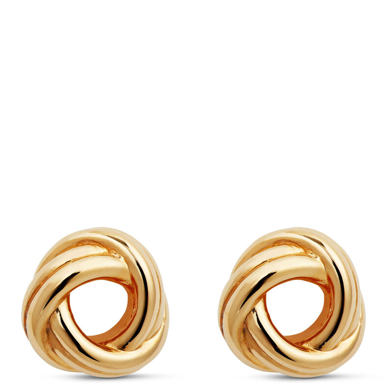 Double Open Love Knot Earrings 14K image number 0