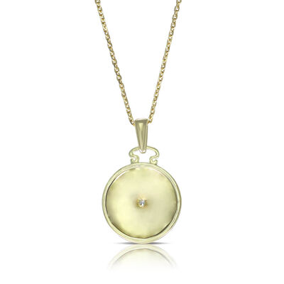 Ikuma Canadian Diamond Radiant Medallion Necklace 14K