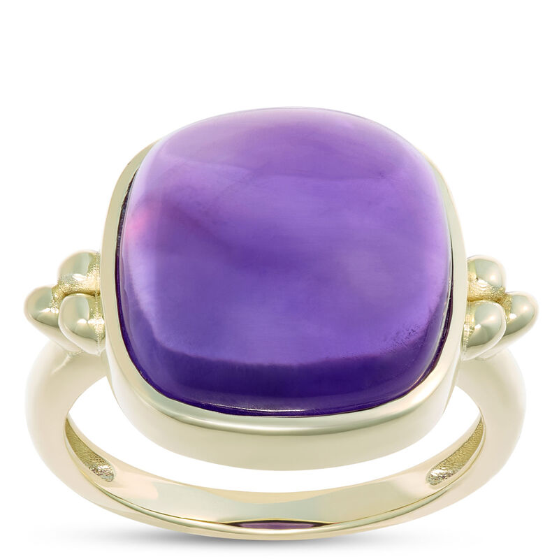 Cabochon Amethyst Ring, 14K Yellow Gold image number 0