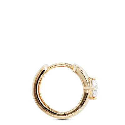 Ben Bridge Signature Diamond Solitaire Hoop Earrings, 18K Yellow Gold