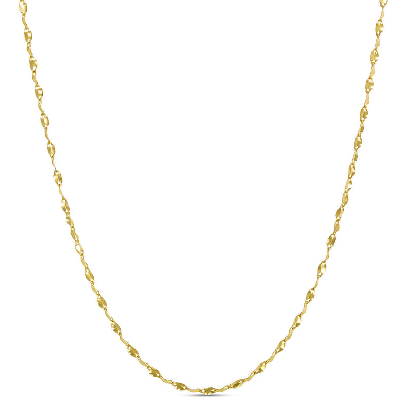 Classic 18-Inch Singapore Chain Necklace, 14K Yellow Gold image number 0