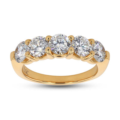 Ben Bridge Signature 5 Stone Diamond Anniversary Band, Yellow Gold