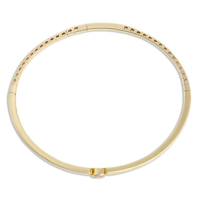 Flexy Bangle with Oval Diamond, &frac14; Carat, 14K Yellow Gold