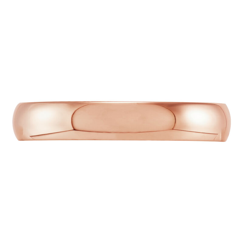 Rose Gold Polished Rounded Comfort Fit 4mm Band 14K image number 1