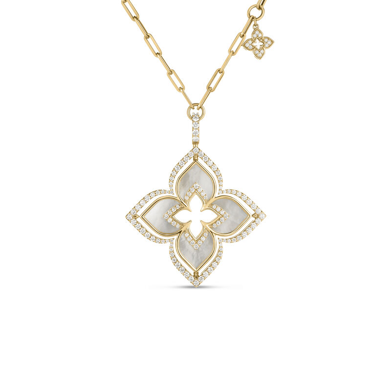 Roberto Coin 18K Yellow Gold Venetian Princess Pirouette Large Flower Necklace image number 0