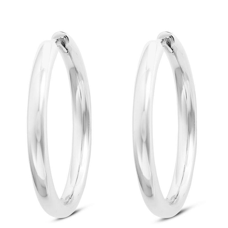 25MM Hoop Earrings in Sterling Silver image number 0