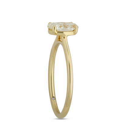 Timeless Bella Ponte Oval Diamond Engagement Ring, 1 Carat Weight, 14K Yellow Gold