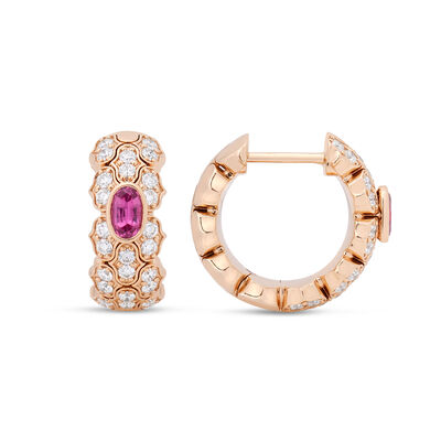 Roberto Coin 18K Rose Gold Cobra Hoop Earrings