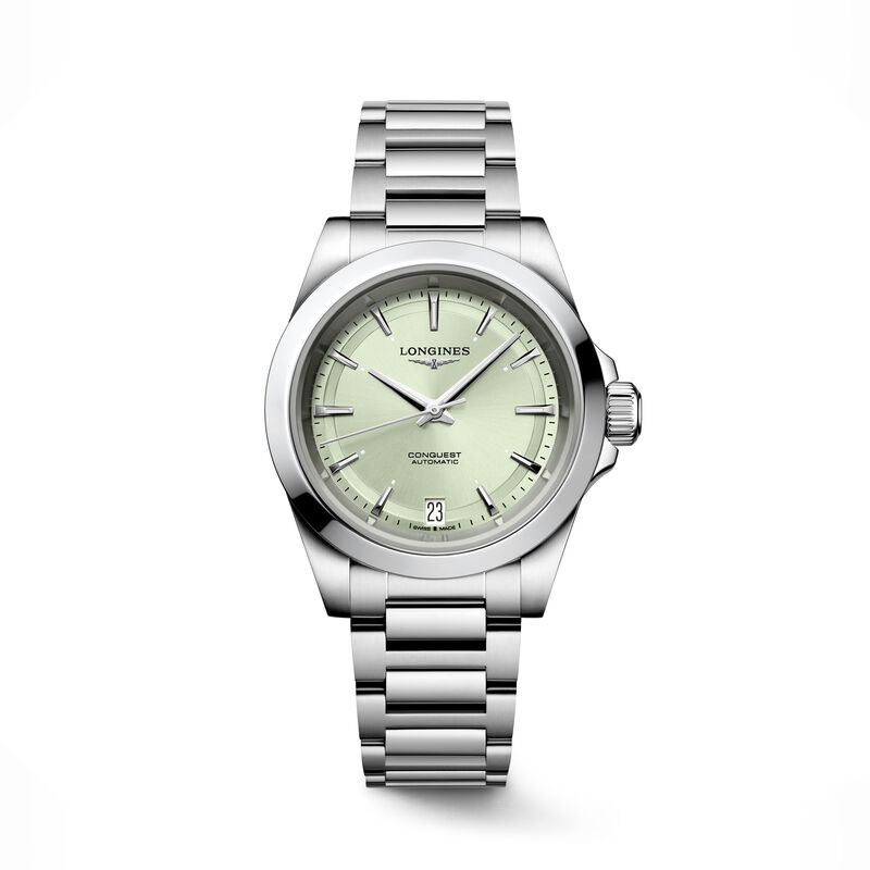 Longines Conquest Green Dial Watch, 34mm image number 0