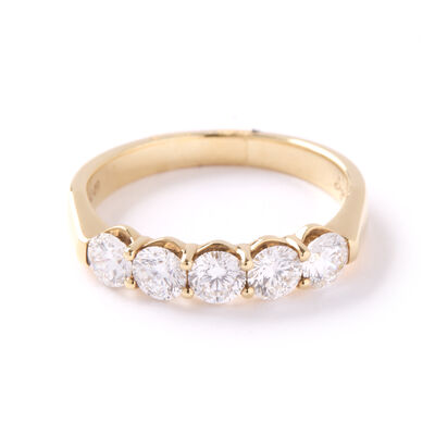 Ben Bridge Signature 5 Stone Diamond Anniversary Band, Yellow Gold