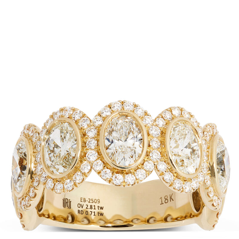 Rahaminov Oval Diamond Anniversary Band, 18K Yellow Gold image number 0